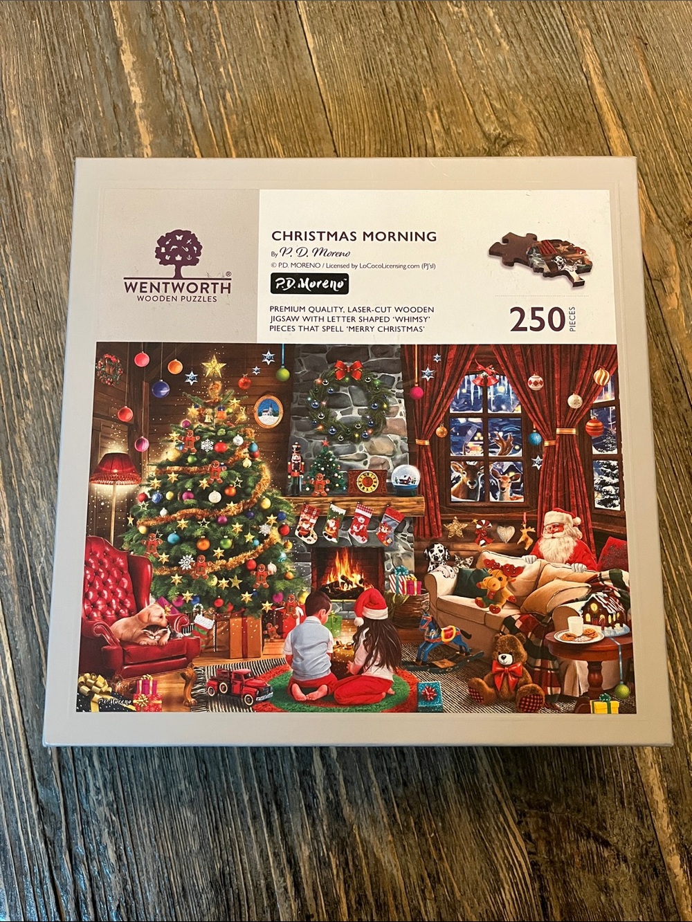 WENTWORTH 250 Christmas Morning P.D. Moreno Wooden Laser Cut Jigsaw Puzzle